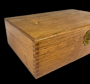 Apothekerbox Vintage Feile Holz Händler Schwalbenschwanz 5x8" Auge Ohr Krankenstation MAINE - Bild 1 von 15