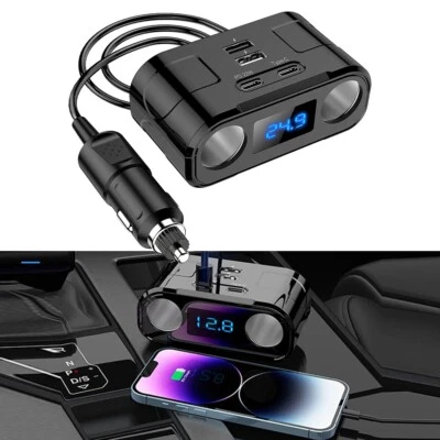 High Speed 60W PD Quick Charge USB Car Charger Adapter for Multiple Devices - Image 1 of 4