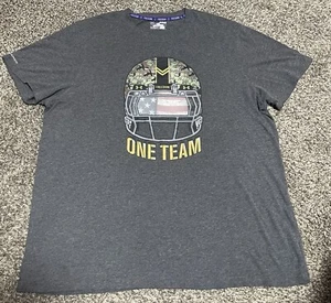 Under Armour Men's XL One Team Army Football Helmet Freedom T Shirt Gray - Picture 1 of 3
