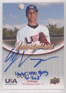 2009 USA Baseball Box Set Inscriptions 18U National Team AJ Vanegas Auto