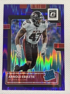 2022 Panini Donruss Optic - Rated Rookie Purple Shock Prizm #261 Arnold Ebiketie - Picture 1 of 2