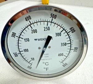 Weksler 5'' Dial Thermometer AF1244DXX, Range 40/430C & 100-800F 12" Every Angle - Picture 1 of 3