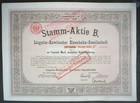 Liegnitz Rawitscher Eisenbahn 1000 Mark Stamm Aktie 1898 unentwertet kein Barov