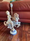 Lladro Figurine 1469 Girl On Carousel Horse, As Is, Damaged Flowers