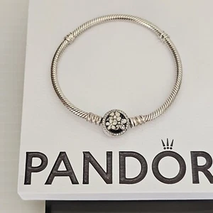 Pandora Poetic Blooms Floral Cz Enamel Flowers Bracelet 590744 17cm Free Post - Picture 1 of 15