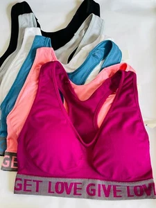 6 Pack Sport Bras Wire-free Light Support Tank Sports Yoga Sleep Seamless Bra SM - Picture 1 of 12