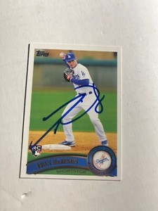 Los Angeles Dodgers IVAN DEJESUS JR Signed Card
