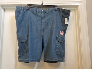 Wrangler Men's Jean Cargo Shorts Big & Tall Stretch-Fit, 7-Pocket - Size 50 NEW - Picture 1 of 9