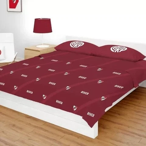 River Plate Soccer Argentina Queen MANTA Premium 1 piece for 2 plazas 1/2 Cover