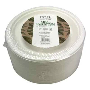Jena Eco Compostable Strong Plates,100 in packs - Picture 1 of 1