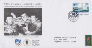 British Virgin Islands - 1996 Summer Olympics First Day Cover - Sailing - Cachet - Picture 1 of 2