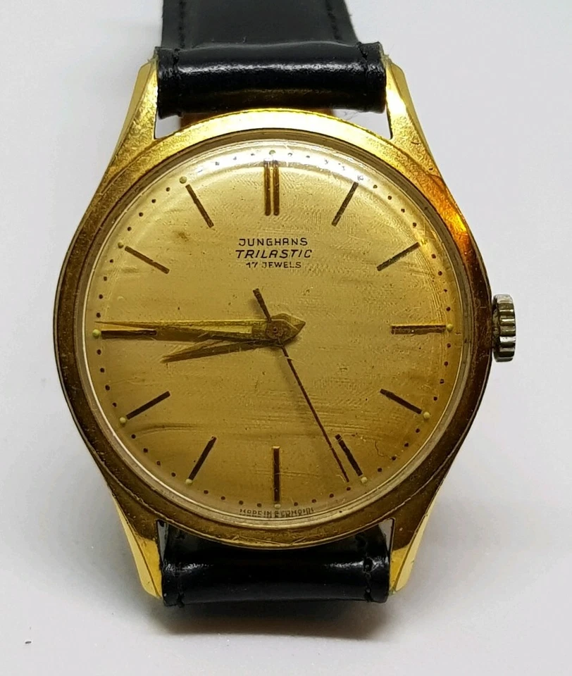 Hermoso reloj mecánico Junghans trilástico alemán vintage de los años 40 Foto 1 de 4