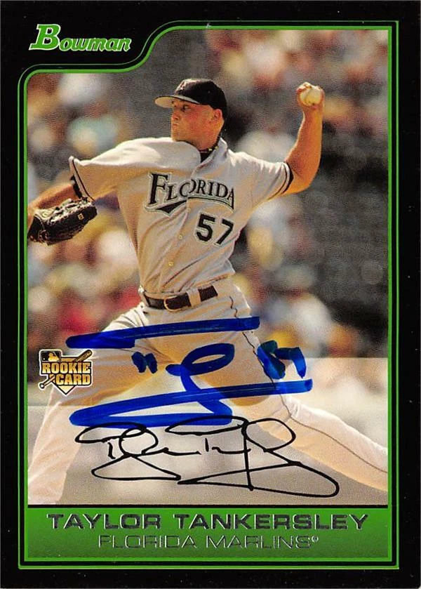 Taylor Tankersley autographed baseball card (Marlins) 2006 Bowman Rookie #BDP2 - Image 1 of 1