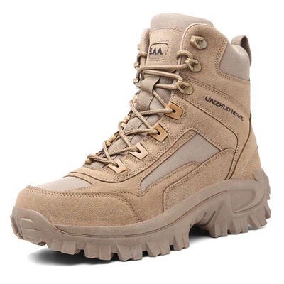 Men's Desert Combat Boots Hiking Shoes Work Safety Shoes Motocycle Boots  - Image 1 of 4