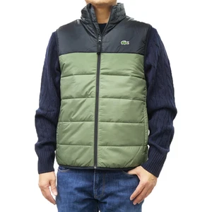 LACOSTE Men's Padded Vest BH6761 Military Green x Black size48 - Picture 1 of 10