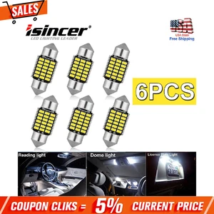 6x 31MM DE3175 3014 LED Bulbs Map Dome Interior Light Bulbs 6000K White Lamps - Picture 1 of 12