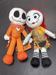 Disney Pesadilla antes de Navidad Jack & Sally Halloween Naranja 12” Peluche Nuevo con Etiquetas - Imagen 1 de 11