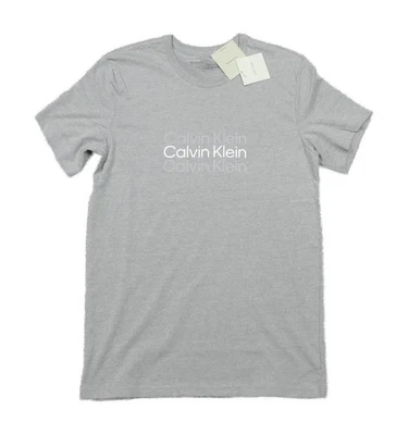 Camiseta Calvin Klein Sleepwear masculina cinza estampa gráfica gola redonda manga curta - Imagem 1 de 3