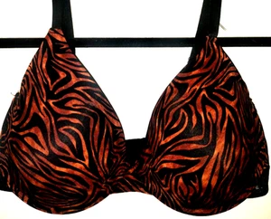 XOXO Underwire Push Up Bra 38D Lightly Lined Full Coverage Animal Sexy - Picture 1 of 8