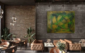 Abstraktes, unikates Leinwandbild "ZAKIA" , Acryl-Malerei, 100x80x2 - Bild 1 von 9