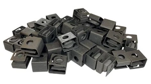 Black Slide-on Cage Nuts 10-32 USA Made 50 Pack for Rack Mount Equipment - Picture 1 of 6