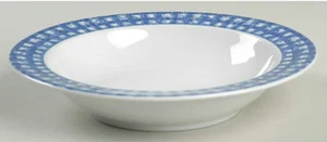 Auslaufmodell Oneida Blue Heather Porzellan Suppe Müslischale blau weiß - Bild 1 von 1