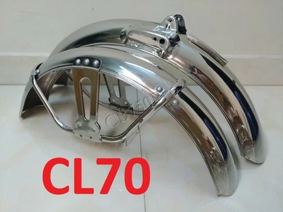 Guardabarros delantero y trasero de acero inoxidable Honda CL70 CL50 SS50 SS50Z CD50 Foto 1 de 4