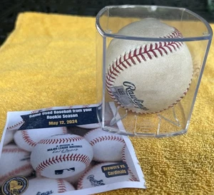 Milwaukee Brewers Gioco Usato Baseball 5/12/24 Vs Cardinals Vieira To Crawford - Foto 1 di 3
