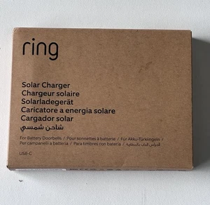 Nuovo Caricabatteria Solare Ring per Campanello Batteria - USB-C "Leggi Compatibilità" - Foto 1 di 7