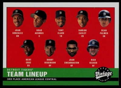 2001 Upper Deck Vintage #124 Detroit Tigers - Image 1 of 2