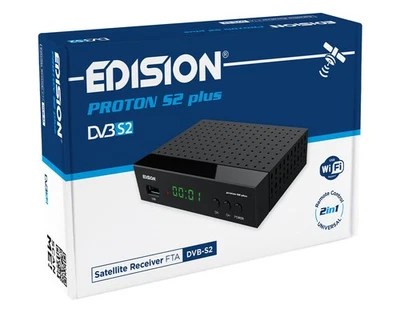 EDISION Proton S2 Plus Full HD Sat Receiver FTA DVB-S2, 2in1 Fernbedienung, HDMI - Bild 1 von 4