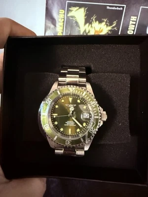 Invicta Pro Diver Automatic 35690 Men’s Green Dial Stainless 40mm New! - Image 1 of 4