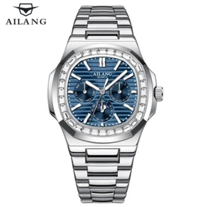 AILANG Multi-functional Quartz Watch Diamond-studded Nautilus Men's Wristwatches - Picture 1 of 11