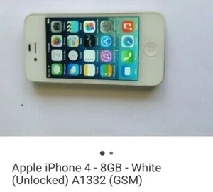 Apple iPhone 4 - 8GB - White (Unlocked) A1387 (CDMA + GSM) - Picture 1 of 3