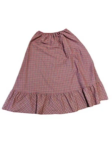 Fritzi Women’s vintage Petticoat Slip Size Large red green plaid Elastic Waist - Picture 1 of 8
