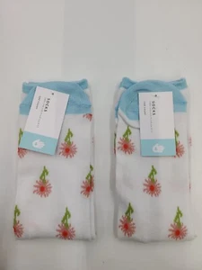 Ladies Women 2 Count sheer Style Designed Crew Sock Set Sock Sz 9-11 - Picture 1 of 3
