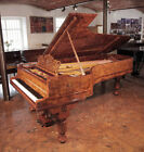 Rebuilt 1880, Steinway Model D in stunning, burr walnut. 10 year warranty