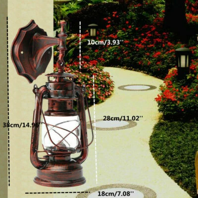 Aplique linterna luz de porche lámpara E27 lámpara antigua lámpara de pared accesorio exterior Foto 1 de 3