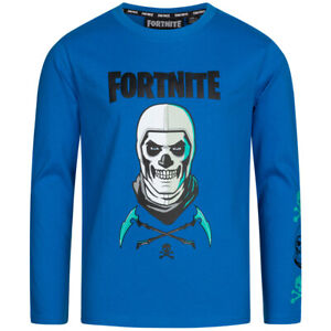 Sweat-shirt Fortnite Skull Trooper Bleu Taille 9/10ans (140cm) Neuf Authentique
