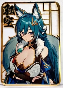 Göttin Story - Yukong Honkai: Sternenschiene - Spiel Anime Waifu hohle Metallkarte ACG - Bild 1 von 2