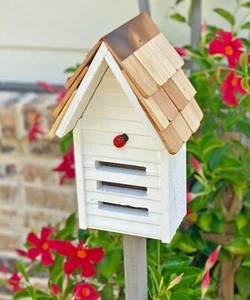 OXFORD GARDENS WHITE LADYBUG CHALET - LADYBUG HOUSE - Picture 1 of 1