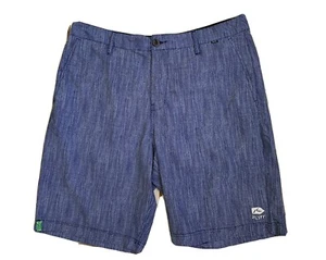 RUSTY Eco-Stretch Men's Lightweight Microfiber Blue Print Board Shorts Sz 34 - Picture 1 of 7