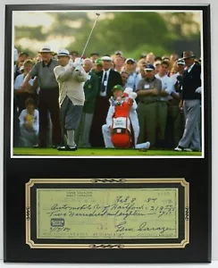 Gene Sarazen Reproduction Signed Check Display - Picture 1 of 3