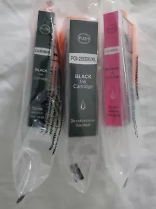Lot Of 3 Printer Ink Cartridges CLI 251 Magenta,PGI 250 Black XL, CLI 251 Black - Picture 1 of 1