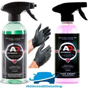 LIMPIADOR SEGURO DE ASIENTO AUTOBRITE DIRECT 500ML GAMUZA ALCANTARA + VESTIDOR DE BRILLO ROSA + GLO - Imagen 1 de 2