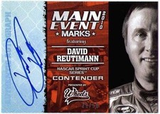 DAVID REUTIMANN 2010 Wheels Main Event Blue Autograph 21/50 Auto On Card BV$15