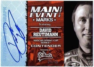 DAVID REUTIMANN 2010 Wheels Main Event Blue Autograph 21/50 Auto On Card BV$15