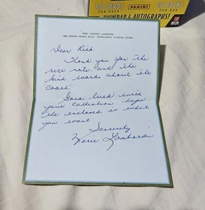 Carta escrita a mano vintage firmada por Marie Lombardi 1977 - Imagen 1 de 4