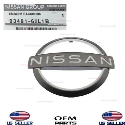 Emblema de escotilla puerta levadiza trasera original OEM 2021-2024 Nissan Armada 93491-6JL1B Foto 1 de 2