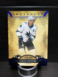 2020-21 Artifacts Blue Sapphire #21 Logan Couture /499